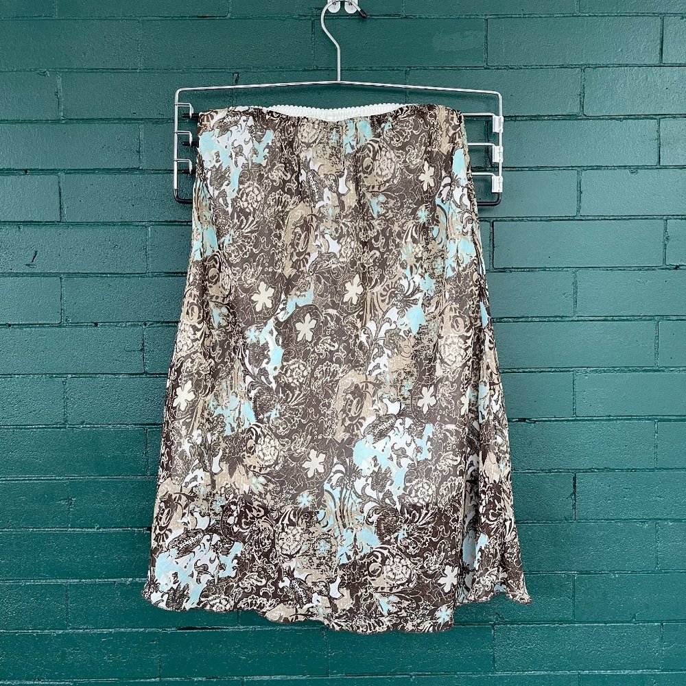 Notations Patterned Fully Lined Skirt